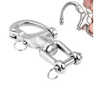 WJMY Swing Hooks Swivel Shackle Stainless Steel Heavy Duty 360° Rotational for Web Tree Swing, Hammock Chair, Climbing Rope, Aerial Yoga