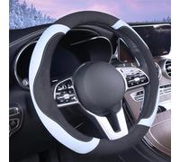 WJMZ Soft Steering Wheel Cover, Warm Steering Wheel Cover Fashion Universal 15 inch, Light Blue