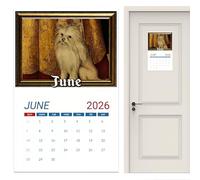 WJnflQN 2026 Monthly Wall Calendar | Renaissance Spiral Bound Ugly Dog Offices Supplies,Daily Planner Calendar | for Habit Health Mental Study School Task Home Cleaning Exercise Workout Vacation Party