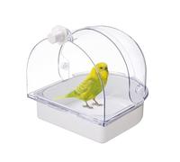 WJnflQN Bath Bowl for Budgies, Transparent Shower Tray Box, Splash-proof and Transparent Bird Bath for the Cage - for , Cockatiels, Canaries, Hummingbirds, Small Animals