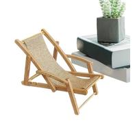 WJnflQN Beach Chair Mini - Miniature Chair Model Wood - Doll House Decoration Furniture for Kids Teens, Small Desktop Ornament Model