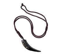 WJnflQN Black Obsidian Necklace | Black Obsidian Crystal Healing Necklace with Cord - Natural Healing Gemstone for Women Men Dowsing and Chakra