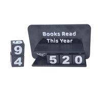 WJnflQN Book Counter - 3D Printed Book Counter for Reading Goal Display,Home Decor for Bookshelves Lovers Women Farmhouse Living Room Bedroom Writers Library Dorm