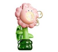 WJnflQN Bubble Machine - Automatic Bubble Machine Blower,Shake Head Flower Portable Interactive Toys with Colorful Lights, Backyard Games for Boys Girls