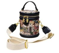 WJnflQN Bucket Bag Purse PU Leather Adjustable Retro Bear Small Pouch