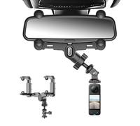 WJnflQN Camera Car Mount, Car Camera Mount | Rear View Mirror Camera Mount - Fixed Anti-Shake Action Camera Mount, Car Mounting Bracket for Car, SUV, Truck