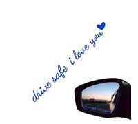 WJnflQN Car Mirror Decal | Drive Safe I Love You Rearview Mirror Decal,Waterproof Vehicle Accessories for SUV Truck Dashboard Window Windshield Daily Birthday Long Trip Night Driving