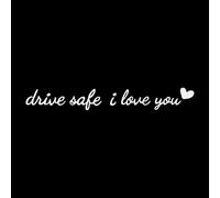 WJnflQN Car Mirror Stickers - Drive Safe I Love You Rearview Mirror Decal,Decorative Vehicle Accessories for Motorcycle Scooters Truck SUV Sedans Pickups Auto Windshield Night Driving