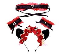 WJnflQN Cat Ears Headband for Women, Headband Cat Ears, Cosplay Cat Ears Headpiece, Adjustable Costume Accessories, Headband for Halloween, Christmas, Valentine's Day, Nightclubs