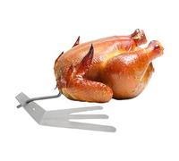 WJnflQN Chicken Roasting Rack Stainless Steel Fixed Holder - Oven Roasting Rack - For Preparing Juicy Meat with Crispy Skin in the Oven for Picnic and Outdoor Party