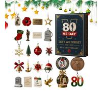 WJnflQN Christmas Countdown, 2D Ornament Made of Acrylic - 24-Day Memorial Decorations for the Christmas Tree - for Winter Holidays Window Wall and Family Celebration