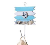 WJnflQN Coastal Hooks for Wall, Beach Themed Decorative Hangers, Beach Theme Chic Metal Hooks, Sea Key Holder for Wall Decorative, Nautical Cast Iron Wall Mount Coat Hooks, Cast Iron Decorative Wall