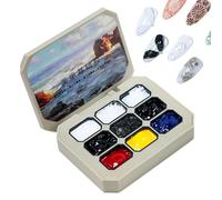 WJnflQN Cream Gel Poliser Palette, Solid Gel Nail Polish Palette, 9 Colours, Shimmer Gel Polish Palette, Decorative Nail Glue Manicure Kit for Girls,