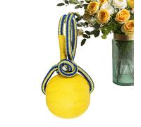 WJnflQN Dog Chew Ball,Indestructible Chewing Training Ball With Handle | Interactive Puppy Toys Pet Supply Teething Knots For Aggressive Chewers