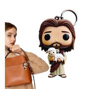 WJnflQN Dolls Bag Key Ring - 2D Acrylic Keyring with Jesus Figure as a Pendant for the Key Ring | Small Decoration for Home and Lucky Bag Pendant, for the, c, Siehe Beschreibung
