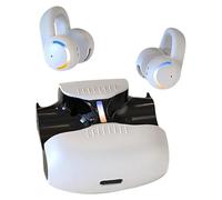 WJnflQN Ear Clip Headphones - Clip On Headphones,Wireless Noise Reduction Bone Conduction Earphones for Sports Shower Cycling Swimming Workplace Game Running Outdoor