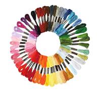 WJnflQN Embroidery Thread, Cotton Thread for Embroidery | Artistic Rainbow Sewing Thread for DIY Home Friendship Embroidery Beginners