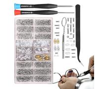 WJnflQN Eyeglass Repair Tools, Eyeglass Screwdriver Set | Stainless Steel Eyeglass Screwdriver Set - Precision Made Repair Tool for Sunglasses, Half Frame Glasses, Rimless