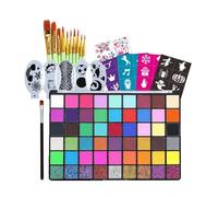 WJnflQN Face Paint - Watercolour Base Body Paint Stencils - Reusable Set for Theatre Stage Festivals