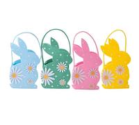 WJnflQN Felt Easter Baskets, Easter Egg Baskets, 4 x Boys Girls Egging Feis Easter Baskets, Spring Seasonal Decoration, Hold Sweets, Chocolate Hunting Bag for Garden, Dining Room