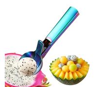 WJnflQN Ice Cream Scoop, Stainless Steel, Ergonomic and Non-Slip, for Dessert Buffet Party, Kitchen, Home, Dough, Sweets, Popcorn, Watermelon