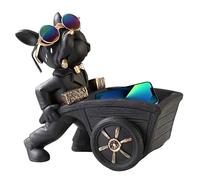 WJnflQN Key Shell for Entrance Table, Cute Key Shell - Resin Candy Key Bowl for Entrance Desk, Adorable Creative Dog Pulls A Cart Design, Table Decoration for Desktop