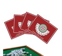 WJnflQN Mahjong Playing Instructions Cards | 4-Piece US Table Game Rules - Waterproof Paper Mahjong Playing Cards - for Women Family Grandparents Friends Party Holiday Indoor