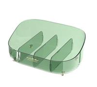 WJnflQN Makeup Case, Makeup Case, Bathroom Makeup Stand - Dustproof Makeup Display Case, Multifunctional Cosmetic Storage Box, Table Cosmetic for Jewellery, Green, see