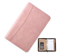 WJnflQN Money Binder Organizer for Cash, 6 PU Leather Cash Stuffing Binder with Calculator, Waterproof Budget Binder, Multifunctional Money Binder for Budgeting, Cash Saving