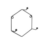WJnflQN Mug Rack Wall Mounted | Hexagonal Shaped Tea Cup Display Rack | Geometric Metal Home Organizer Hanger for Tableware Aprons Rags Home Dining Room Cafe Decor