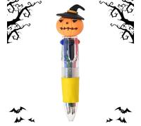 WJnflQN Multicolor Ballpoint Pen | Halloween Theme 4 in 1 Colorful Ballpoint Pens | Smooth Writing Assorted Stationery Office Supplies for Holiday Drawing Study School Classroom Students Boys