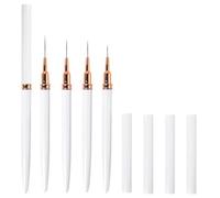 WJnflQN Nail Pen Brushes, Set of 5, Quick-Drying Fine Tip Tools, Nail Design Colouring Pens for Manicure, for Precise Drawing of Patterns at Home or in the Salon