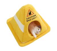 WJnflQN Pet Bed,Roadblock-Shaped Kitten Caves Bed for Indoor Cats - Pet Calming Sleeping Warming Cuddler Tent House Nest Furniture for Floor Indoor Apartment Bedroom Home