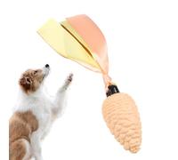WJnflQN Pine Cone Chew Toy | Squeaky Dog Chew Toy with Teething Strips,Durable Soft Pet Toys for Puppy and Dog, Energy Consuming Playtime, Oral Health and Training