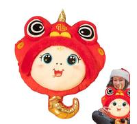 WJnflQN Plush Cushion Hand Warmer, Snake Year Throw Pillow - Snake Year Filled Throw Pillow Hand Muff, Library Waist Supportive Cuddly Cushion for Children and Adults, Cartoon Hand Warmer for