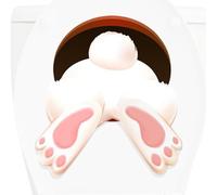 WJnflQN Rabbit Stickers - Funny Adhesive Decoration | Toilet Seat Stickers with Buttocks Design 30 x 30 cm for Bathroom, Children's Room, Kitchen Decoration