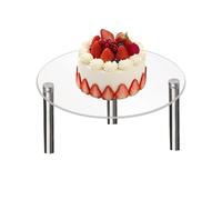 WJnflQN Round Acrylic Cake Stand - Acrylic Glass Round Cake Stand - Transparent Stackable Cake Stand, Cupcake Tower Stand, Cupcake Holder, Display For Pastry Wedding Birthday Party