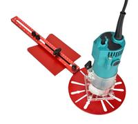 WJnflQN Router Round Jig - Aluminum Alloy Router Tool,Multifunctional Adjustable Groove Cutter, Trim Guide Template for Cabinet Door