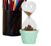 WJnflQN Sand Timer | with Built-in Magnet - Sandblasted Aesthetic Decoration and Oil Diffuser for Time Management Kitchen Meditation