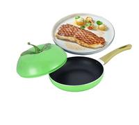 WJnflQN Small Pots for Cooking, Fruit Shaped Cooking Pot, Soup Pot with Lid, for Kitchen Stove Induction Hob Soup Cooking Milk Roasting Stewing