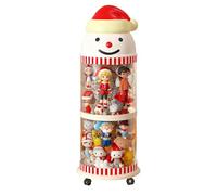 WJnflQN Stuffed Animal Storage Tube,Snowman Shaped Clear Plush Display Tower - Stuffed Animal Storage Bins with Wheels | for Playroom, Kids Room, Bedroom, Home, Daycare Center, Living Room