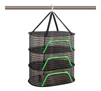 WJnflQN Sun Drying Rack For Food | Foldable Drying Basket, 3 Layers Dryer Rack with Zippers,Multi-function Portable Large Vegetable Drying Rack for Fruits, Plants, Vegetables, Fish