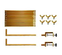 WJnflQN Table Arch,Gold Over The Table Trellis with Clamps | Party Tableware, Balloon Frame, Tabletop Banner Display, Backdrop Stand for Wedding