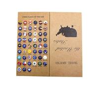 WJnflQN Thumbtacks for Wall Pictures, Wall Punching Nails | 51 Push Pins Design Functional Status Flags for Classroom Home Photo Christmas