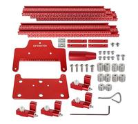 WJnflQN Track Saw Parallel Guide Rail - Woodworking Aluminium Alloy Sliding Track,Carpentry Cutting Assistant Accessories for Cabinet Making Mortise Calibration Furniture Work Panel Joining