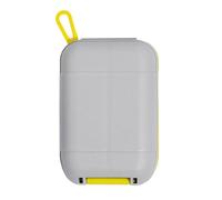WJnflQN Travel Pill Container - Moisture Proof Small Pill Case - Fish Oil Box with Safety Lock, Portable Supplements Tablet Container for Briefcase