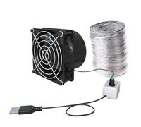 WJnflQN Ventilation Exhaust Fan - USB Adjustable Speed Solder Pipe Duct Exhaust Fan | Mini Air Ventilation Blower Extractor Exhauster Inline Booster for Toilet Window Bathroom Kitchen