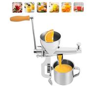WJnflQN Wheatgrass Juicer - Stainless Steel Crank Leafy Green Juicer | Masticating Juice Squeezer for Tomato Grape Spinach Wheatgrass Parsley Pomegranate Celery Cane Fruit Vegetable