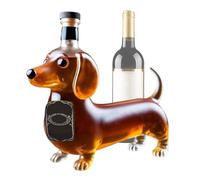 WJnflQN Whiskey Bottle - Glass Liquor Bottle Dachshund Dog Shape,Funny Wine Container Dispenser, Decorative Animal Figurine for Dining Room, Restaurant, Bar, Home