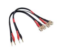 WJSTN Speaker Cable with Banana Plug and Jack Connectors, Flex pin Banana Plugs to 4mm Banana Jack Female,Banana Plug Multifunctional Adapter for Amplifier Speaker Wires Sound Systems 2Pack (1Feet)